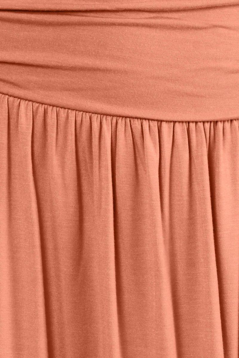Simlu Peach Skirts for Women Reg and Plus Size a Line Knee Length Skirt Pocket Skirt Casual Skirts for Women (Size Medium, Peach) - Image 4